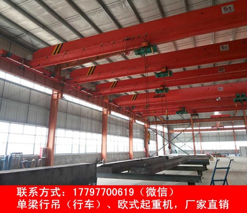 湖北咸宁起升高度9m单梁行车供应商价格优惠