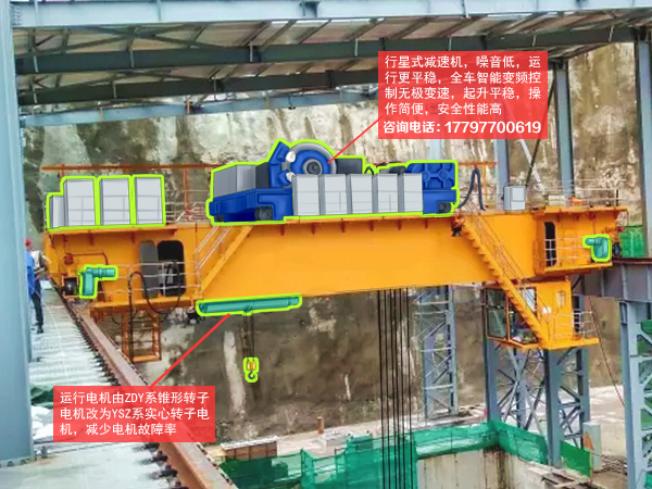 重庆双梁行吊厂家直销LHE型双葫芦双梁桥式起重